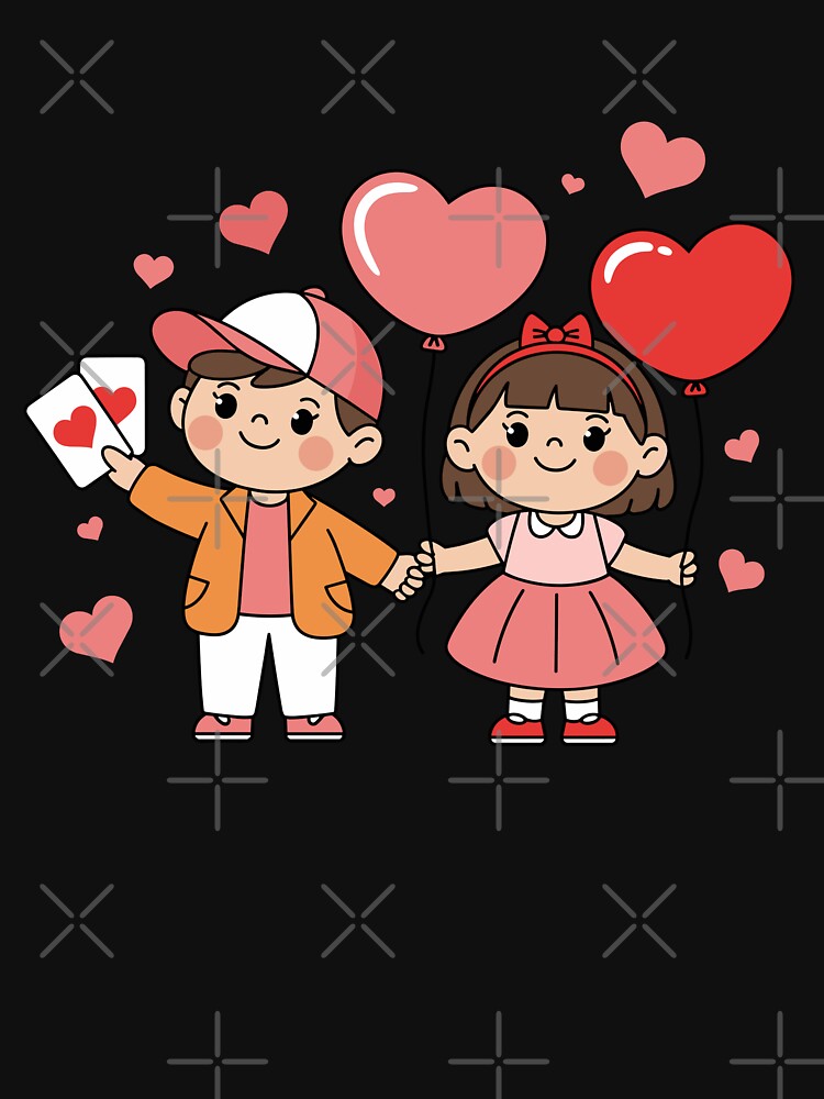 Sweet Kid Couple with Heart Balloons by MrNobody-Style T-Shirts, Hoodie, Sweatshirt | BlankRebels.com (Image 3)