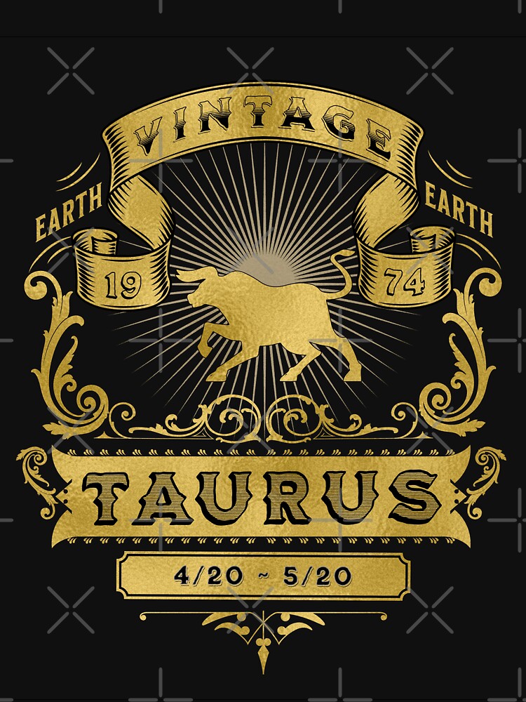 The Zodiac Sign of Taurus Golden Vintage 1974 by rhombusOnion T-Shirts, Hoodie, Sweatshirt | BlankRebels.com (Image 3)