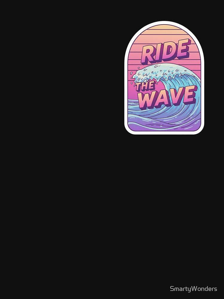 Surfer Style 'Ride The Wave' Retro 3D Merch – Perfect for Beach Lovers by SmartyWonders T-Shirts, Hoodie,... (Image 3)