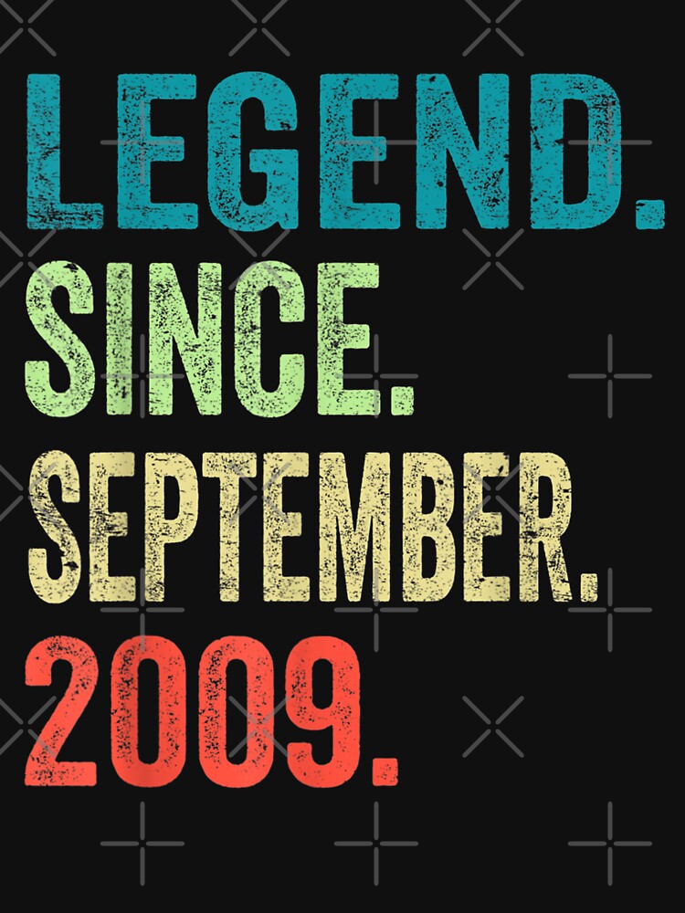 13 Year Old Gifts Vintage September 2009 13th Birthday Boy by Craig Hall T-Shirts, Hoodie, Sweatshirt (Image 3)