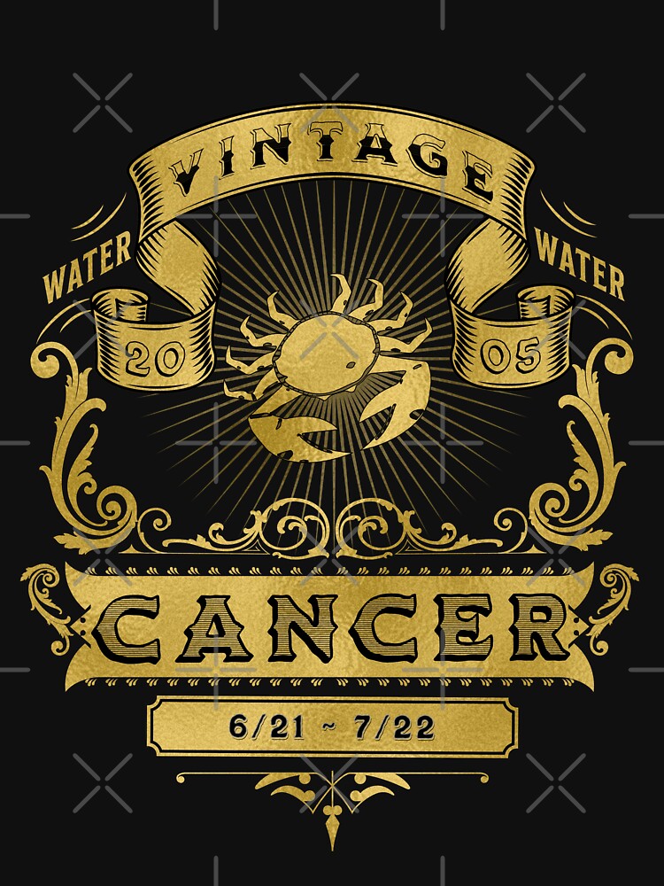 The Zodiac Sign of Cancer Golden Vintage 2005 by rhombusOnion T-Shirts, Hoodie, Sweatshirt | BlankRebels.com (Image 3)