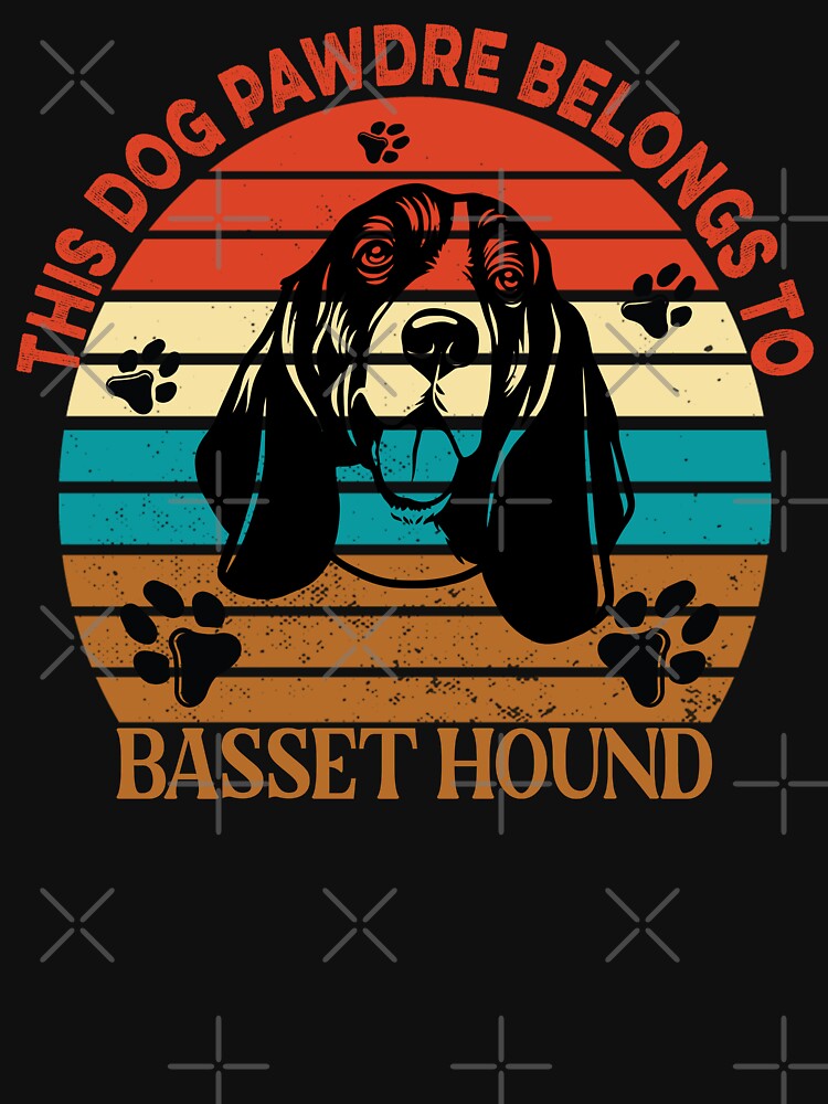 Dog Pawdre Dad Basset Hound Owner Vintage by Cuddlythopia T-Shirts, Hoodie, Sweatshirt | BlankRebels.com (Image 3)