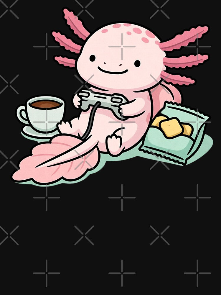 Cute Axolotl Gaming Aesthetic – Kawaii Gamer Art by GrumpySableye T-Shirts, Hoodie, Sweatshirt | BlankRebels.com (Image 3)