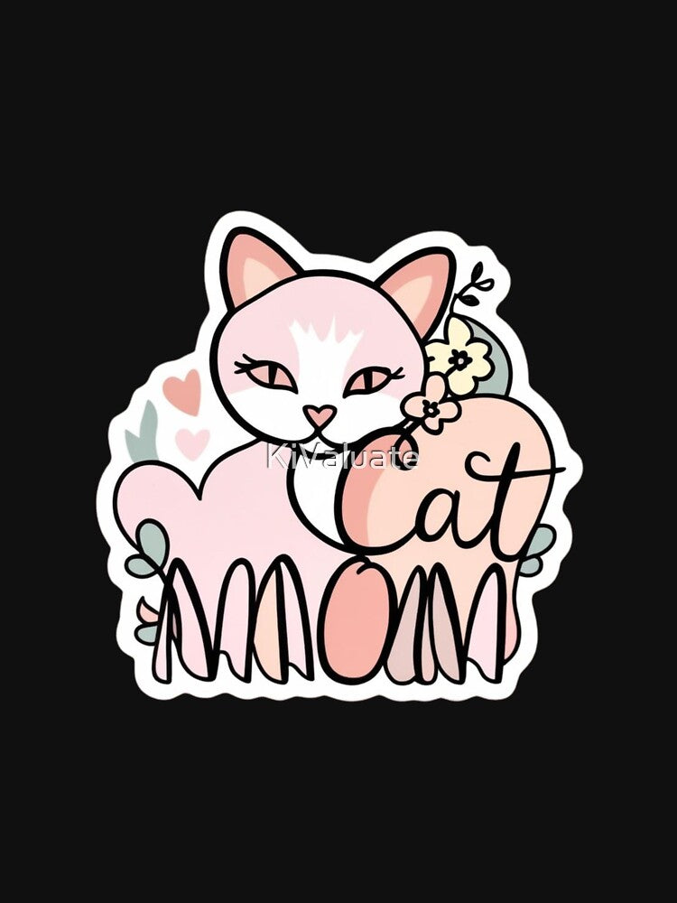 Cat Mom – Minimalist Cute Design for Pet Lovers by KiValuate T-Shirts, Hoodie, Sweatshirt | BlankRebels.com (Image 3)