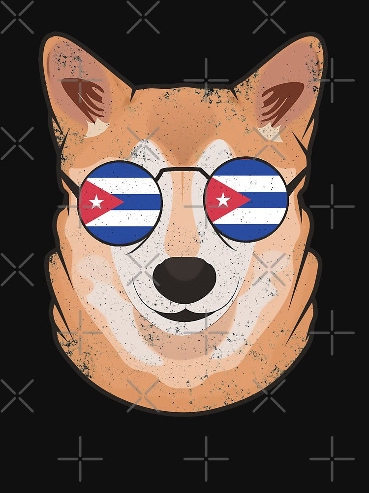 Vintage Patriotic Shiba Inu Cuban Flag by feether-store
