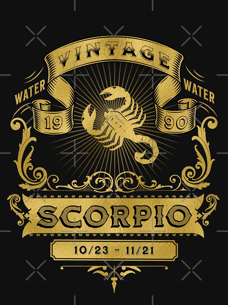 The Zodiac Sign of Scorpio Golden Vintage 1990 by rhombusOnion T-Shirts, Hoodie, Sweatshirt | BlankRebels.com (Image 3)