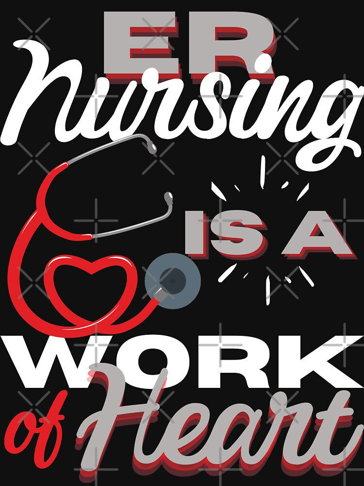Nursing is a Work of Heart for ER Nurses, Gift for Emergency Room Nurses by WOW TeesAndThings T-Shirts, Hoodie,... (Image 3)