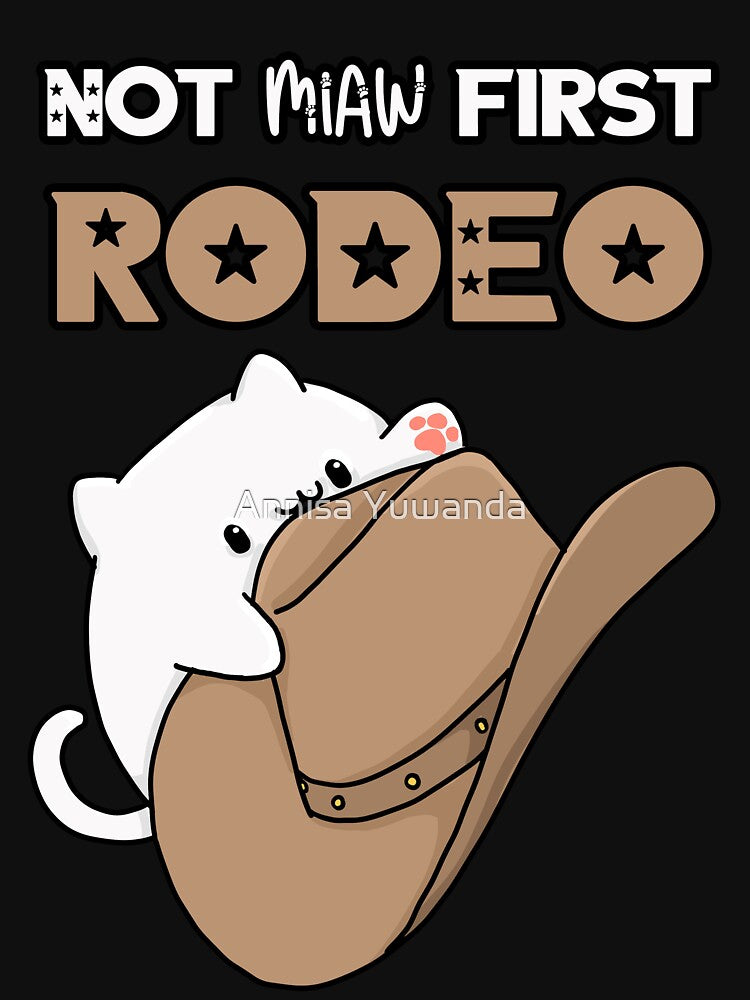 I Love Cat and Cowboy Hat - Cute - Funny - Not my first rodeo by Annisa Yuwanda T-Shirts, Hoodie, Sweatshirt (Image 3)