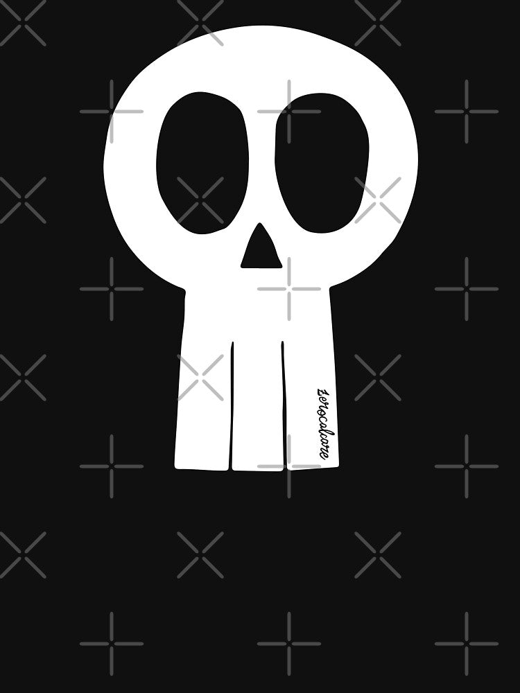 Zerocalcare Inspired Hand-Drawn Skull T-Shirt Design by EMWebDesign
