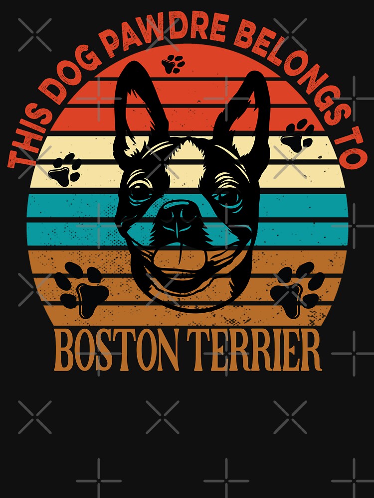 Dog Pawdre Dad Boston Terrier Owner Vintage by Cuddlythopia T-Shirts, Hoodie, Sweatshirt | BlankRebels.com (Image 3)