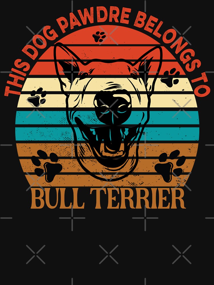Dog Pawdre Dad Bull Terrier Owner Vintage by Cuddlythopia T-Shirts, Hoodie, Sweatshirt | BlankRebels.com (Image 3)