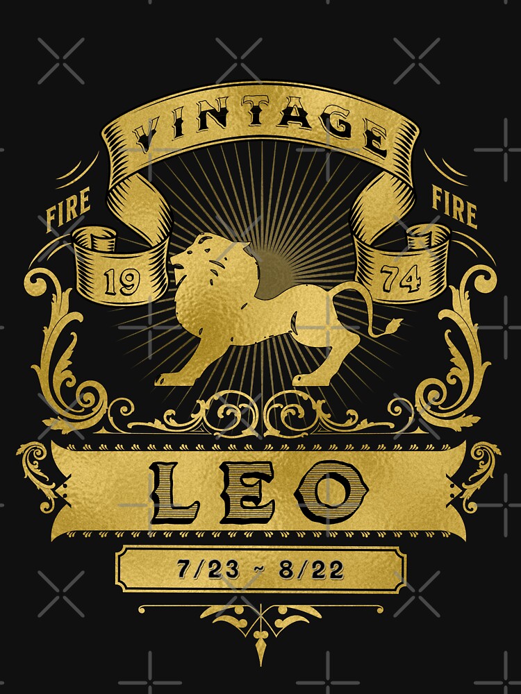 The Zodiac Sign of Leo Golden Vintage 1974 by rhombusOnion T-Shirts, Hoodie, Sweatshirt | BlankRebels.com (Image 3)