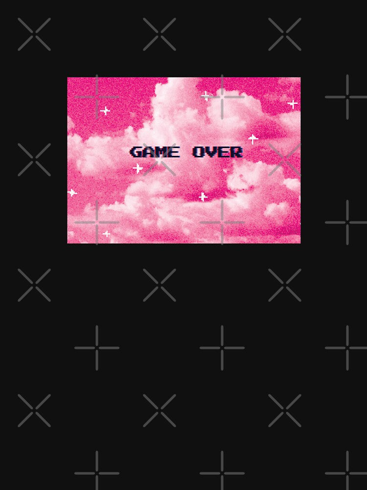 Game Over Retro Vaporwave Pixel Art by EviBrevi T-Shirts, Hoodie, Sweatshirt | BlankRebels.com (Image 3)