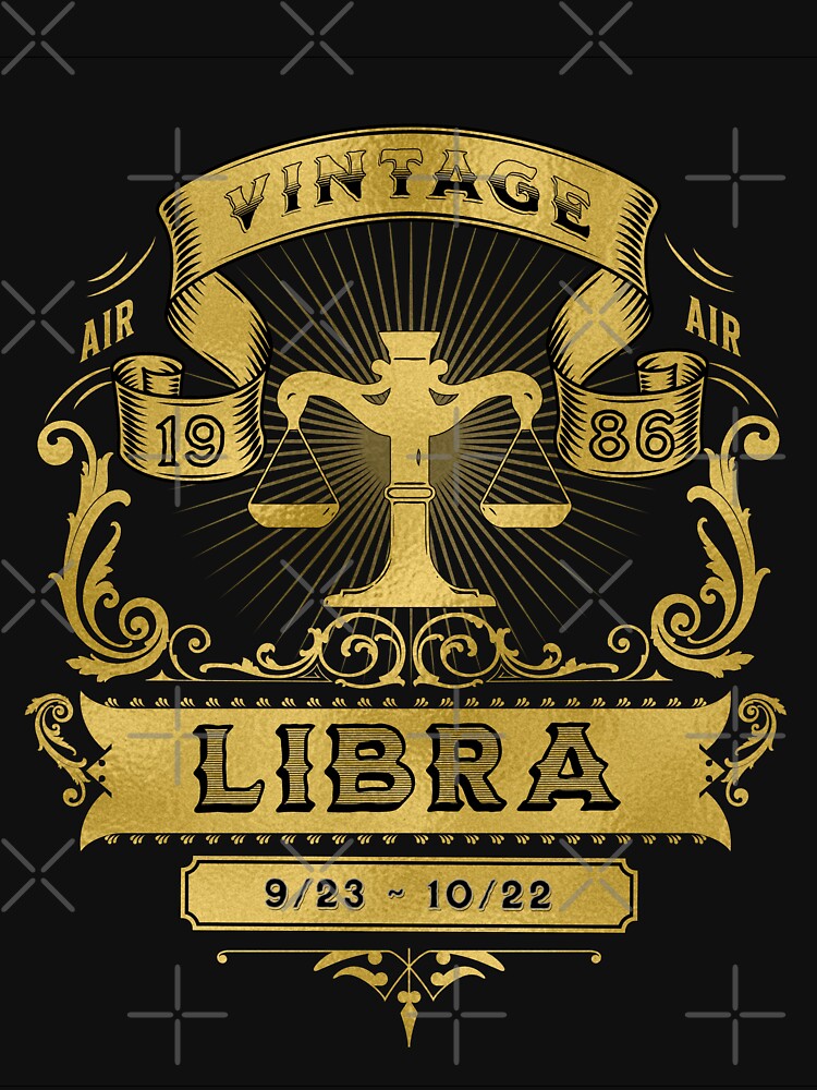 The Zodiac Sign of Libra Golden Vintage 1986 by rhombusOnion T-Shirts, Hoodie, Sweatshirt | BlankRebels.com (Image 3)