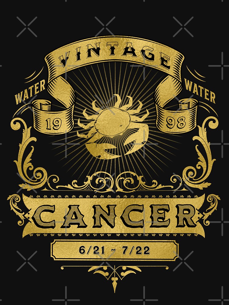 The Zodiac Sign of Cancer Golden Vintage 1998 by rhombusOnion T-Shirts, Hoodie, Sweatshirt | BlankRebels.com (Image 3)