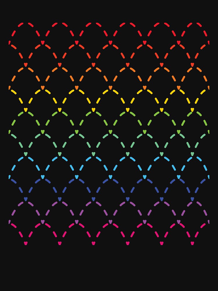 Rainbow Curvy Scale-like Dash Line by Rayflos T-Shirts, Hoodie, Sweatshirt | BlankRebels.com (Image 3)