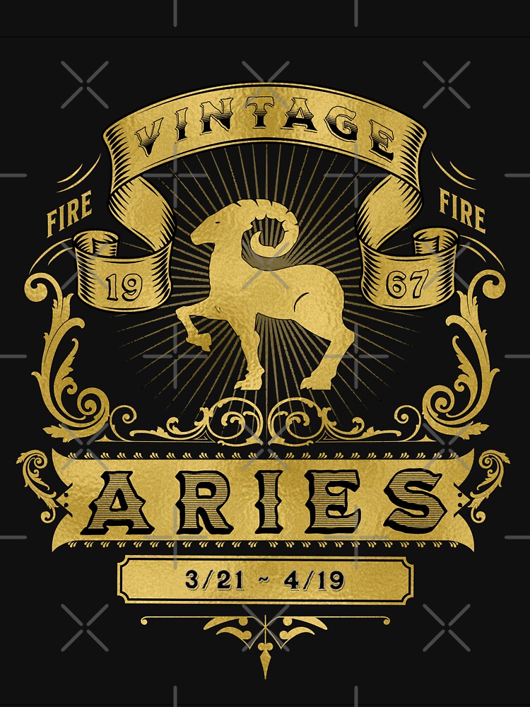 The Zodiac Sign of Aries Golden Vintage 1967 by rhombusOnion T-Shirts, Hoodie, Sweatshirt | BlankRebels.com (Image 3)