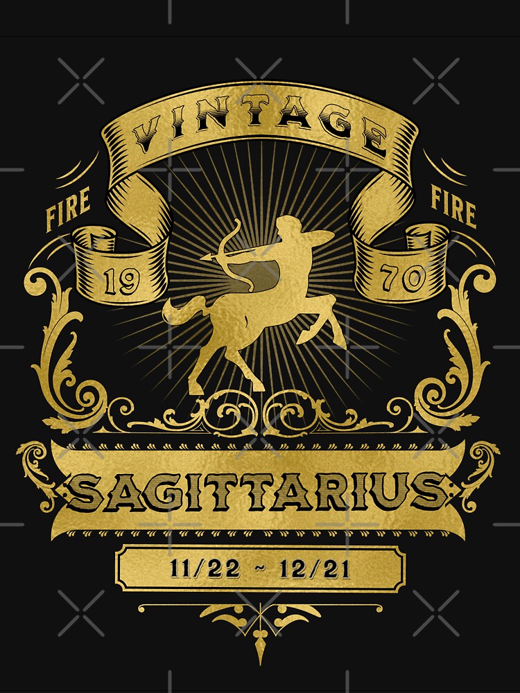 The Zodiac Sign of Sagittarius Golden Vintage 1970 by rhombusOnion T-Shirts, Hoodie, Sweatshirt | BlankRebels.com (Image 3)