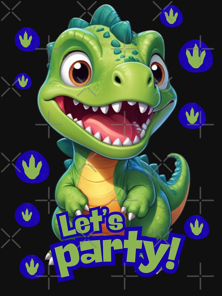 dinosaur LET´S PARTY by KIDS-PRINTS T-Shirts, Hoodie, Sweatshirt | BlankRebels.com (Image 3)