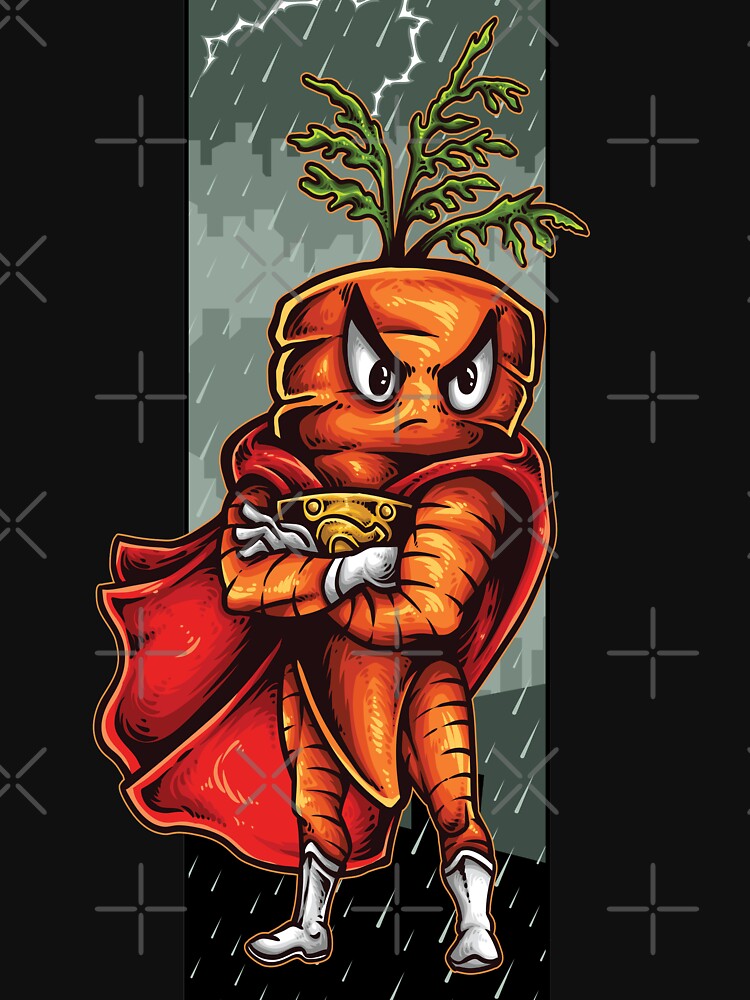 Fun Superhero Strong Carrot Rain Scenery Foodie by ProjectX23 T-Shirts, Hoodie, Sweatshirt | BlankRebels.com (Image 3)