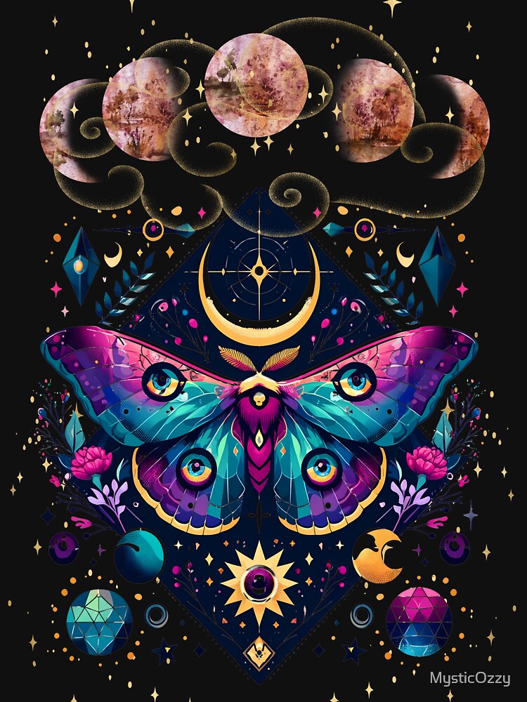 Moon Phases Luna Moth by MysticOzzy T-Shirts, Hoodie, Sweatshirt | BlankRebels.com (Image 3)