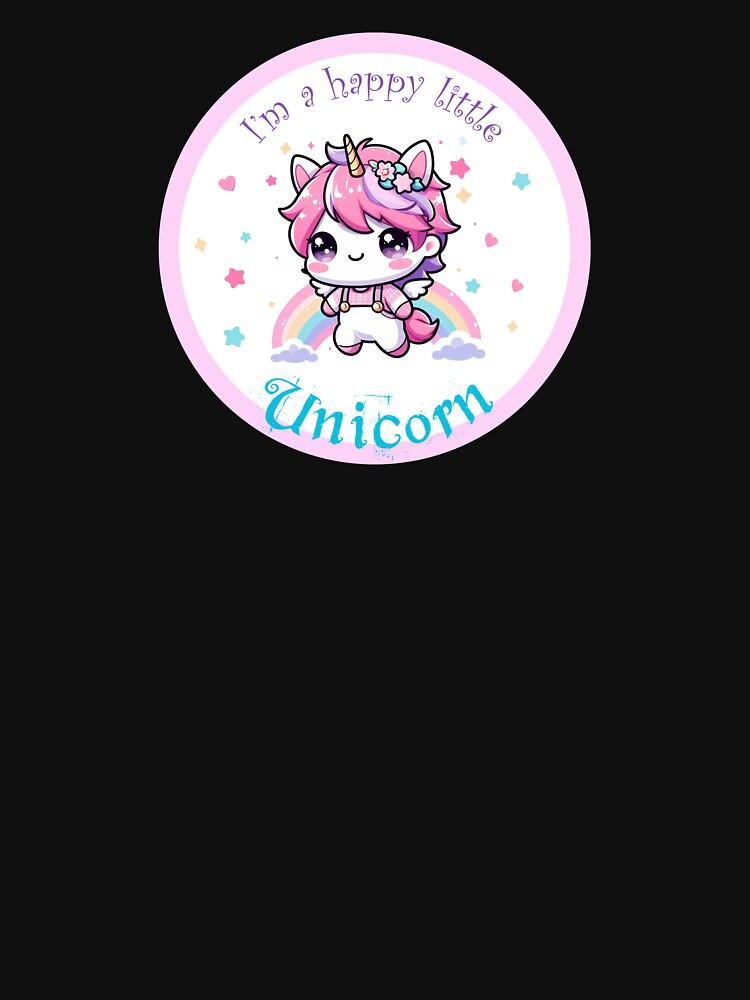 Cute Happy Little Unicorn by Thehatinthecat T-Shirts, Hoodie, Sweatshirt | BlankRebels.com (Image 3)
