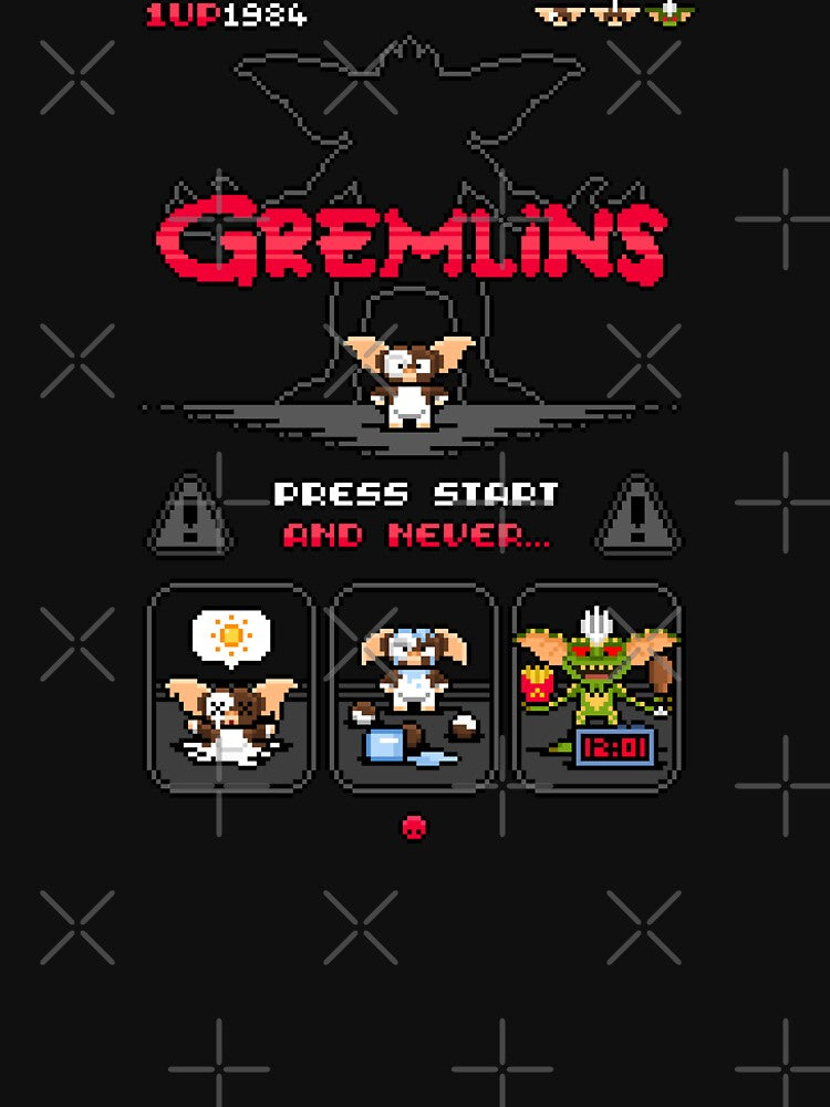 Gremlins Press Start Pixel Art T-Shirts, Hoodie, Sweatshirt