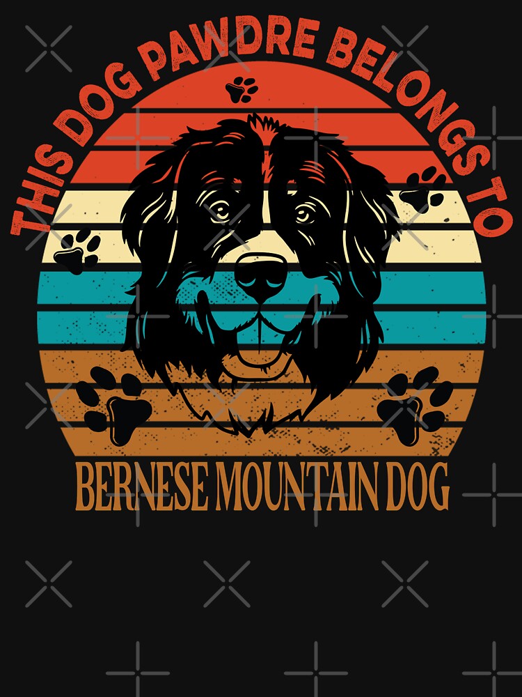 Dog Pawdre Dad Bernese Mountain Dog Owner Vintage by Cuddlythopia T-Shirts, Hoodie, Sweatshirt | BlankRebels.com (Image 3)