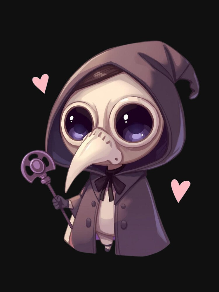 Kawaii Plague Doctor Chibi Cute Gothic Pastel Sticker Design by LintonGriffin T-Shirts, Hoodie, Sweatshirt (Image 3)