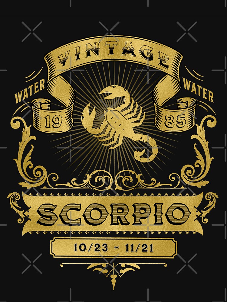 The Zodiac Sign of Scorpio Golden Vintage 1985 by rhombusOnion T-Shirts, Hoodie, Sweatshirt | BlankRebels.com (Image 3)
