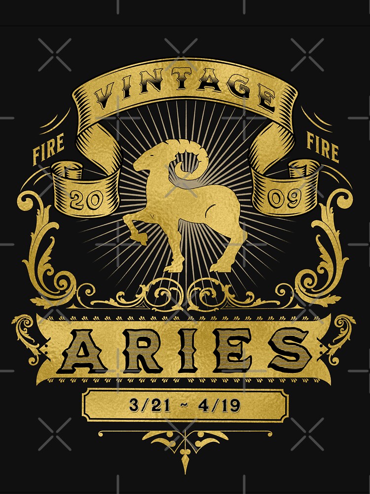 The Zodiac Sign of Aries Golden Vintage 2009 by rhombusOnion T-Shirts, Hoodie, Sweatshirt | BlankRebels.com (Image 3)