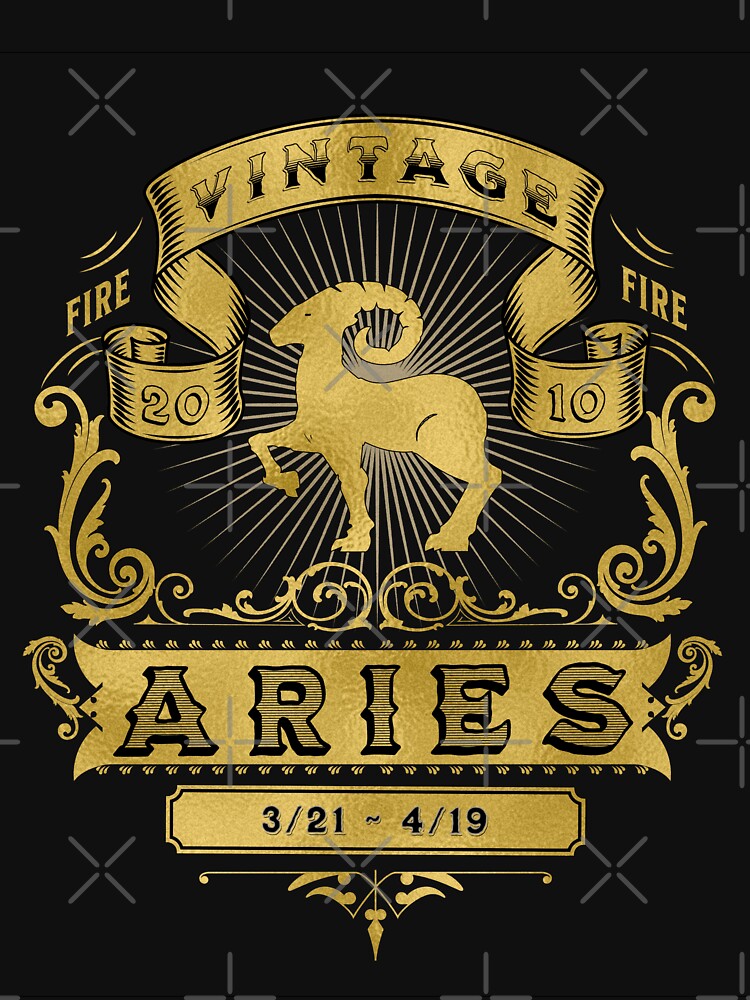 The Zodiac Sign of Aries Golden Vintage 2010 by rhombusOnion T-Shirts, Hoodie, Sweatshirt | BlankRebels.com (Image 3)