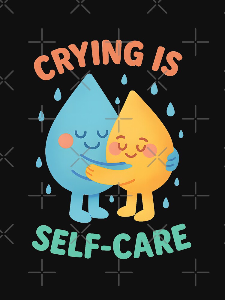 Crying Is Self-Care – Raindrop Hug Club by inkNext T-Shirts, Hoodie, Sweatshirt | BlankRebels.com (Image 3)