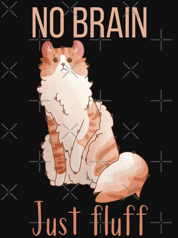 No brain, just fluff - Red Bicolor American Curl - Cat lovers Gifts by FelineEmporium T-Shirts, Hoodie, Sweatshirt (Image 3)