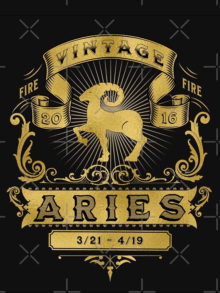 The Zodiac Sign of Aries Golden Vintage 2016 by rhombusOnion T-Shirts, Hoodie, Sweatshirt | BlankRebels.com (Image 3)