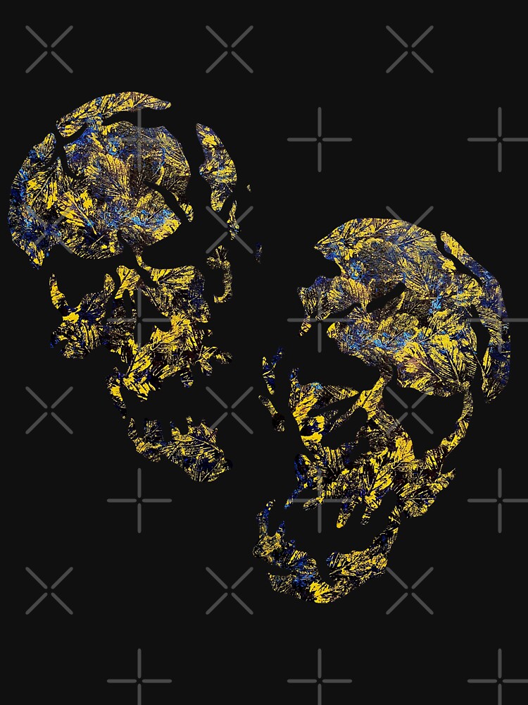 Golden leaves in darkest skies abstract skulls by TitaCris T-Shirts, Hoodie, Sweatshirt | BlankRebels.com (Image 3)