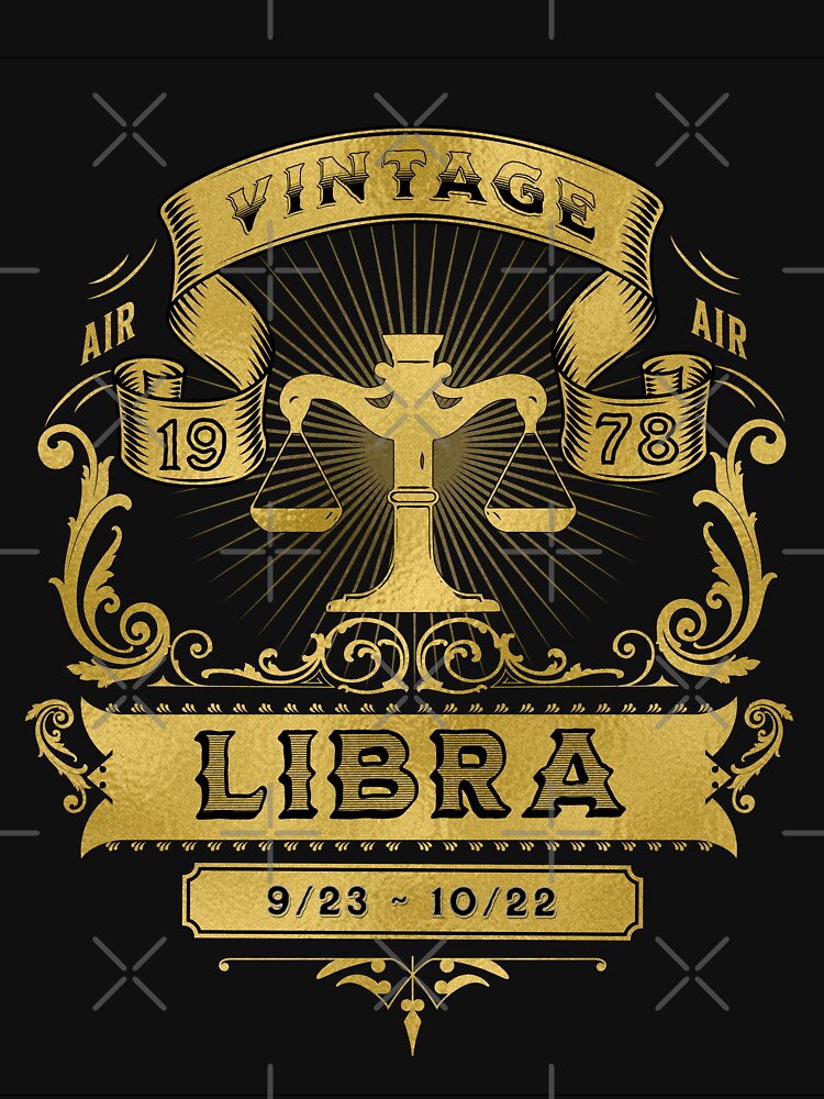 The Zodiac Sign of Libra Golden Vintage 1978 by rhombusOnion T-Shirts, Hoodie, Sweatshirt | BlankRebels.com (Image 3)