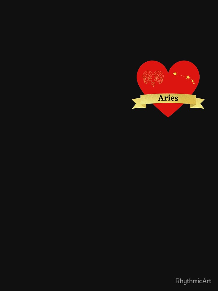 Heart shaped Aries Star sign - Zodiac by RhythmicArt T-Shirts, Hoodie, Sweatshirt | BlankRebels.com (Image 3)