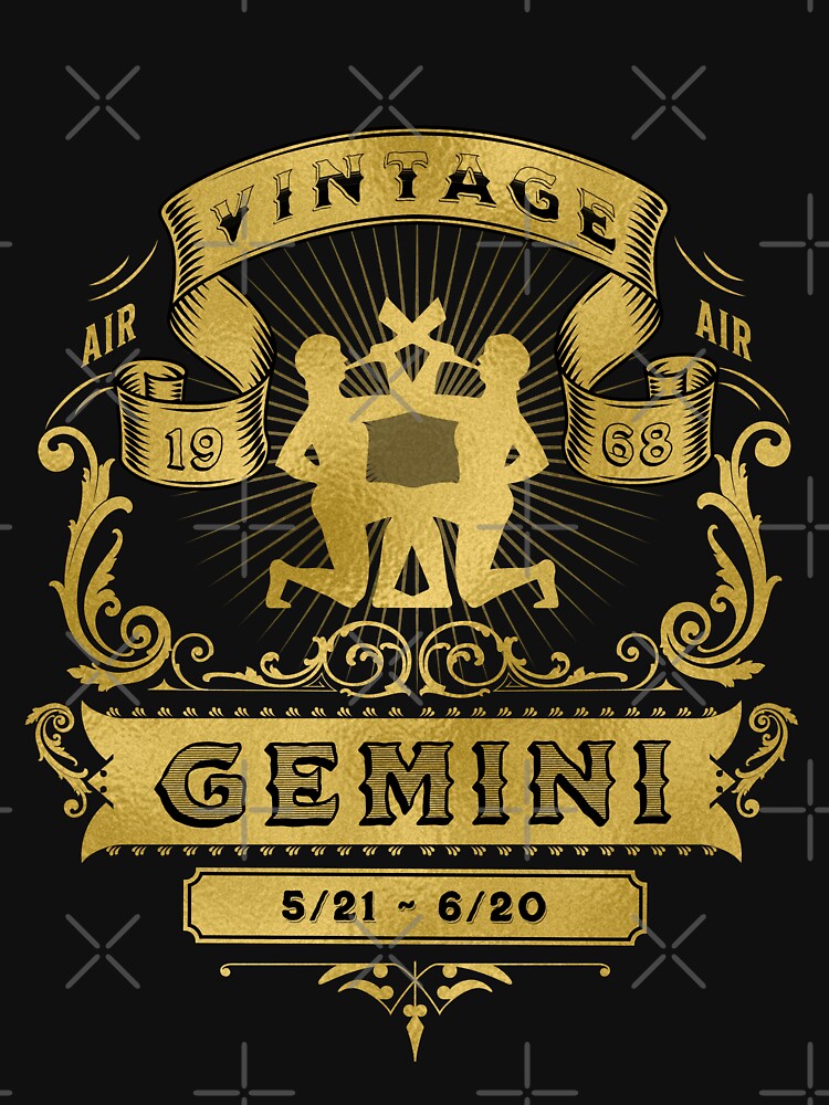 The Zodiac Sign of Gemini Golden  Vintage 1968 by rhombusOnion T-Shirts, Hoodie, Sweatshirt | BlankRebels.com (Image 3)