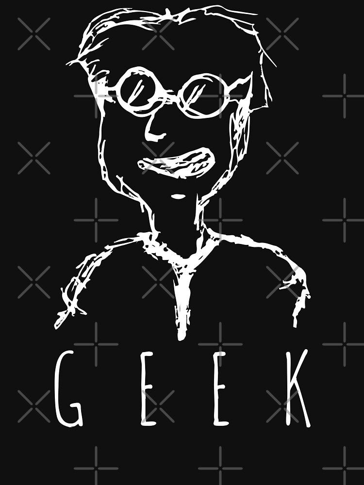 Funny Hand Drawn Geek Doodle Guy for the geeks at heart drk by DESPERATEANDY T-Shirts, Hoodie, Sweatshirt (Image 3)