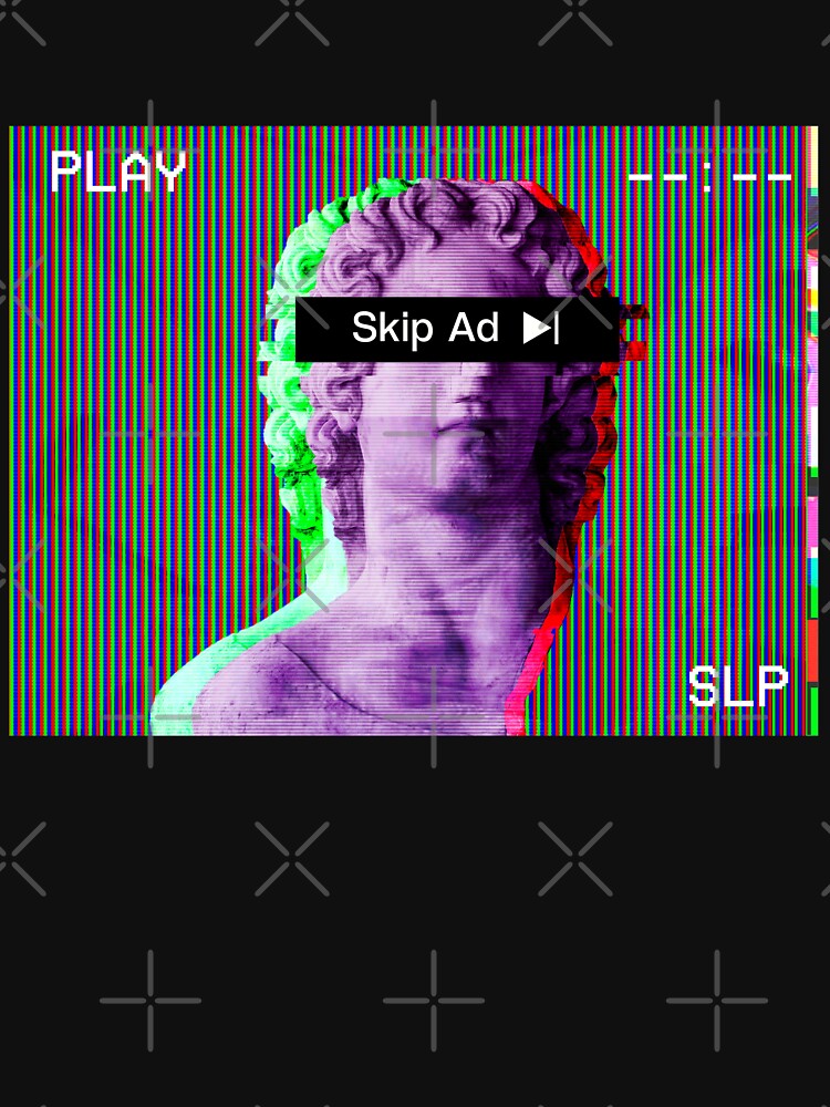 Aesthetic Vaporwave Statue Skip Ad Online Advertising Meme graphic by D-C-Designs T-Shirts, Hoodie, Sweatshirt (Image 3)