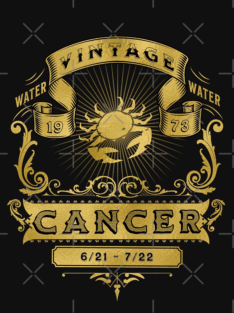 The Zodiac Sign of Cancer Golden Vintage 1973 by rhombusOnion T-Shirts, Hoodie, Sweatshirt | BlankRebels.com (Image 3)