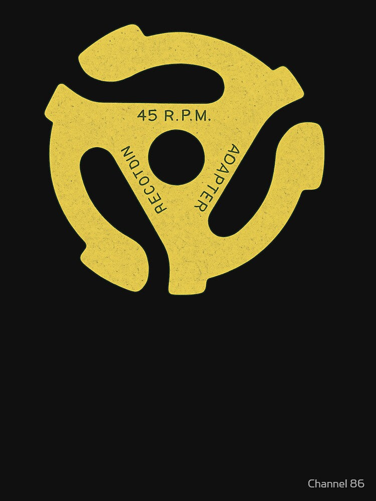 Yellow 45 RPM Record Adapter by Channel 86 T-Shirts, Hoodie, Sweatshirt | BlankRebels.com (Image 3)