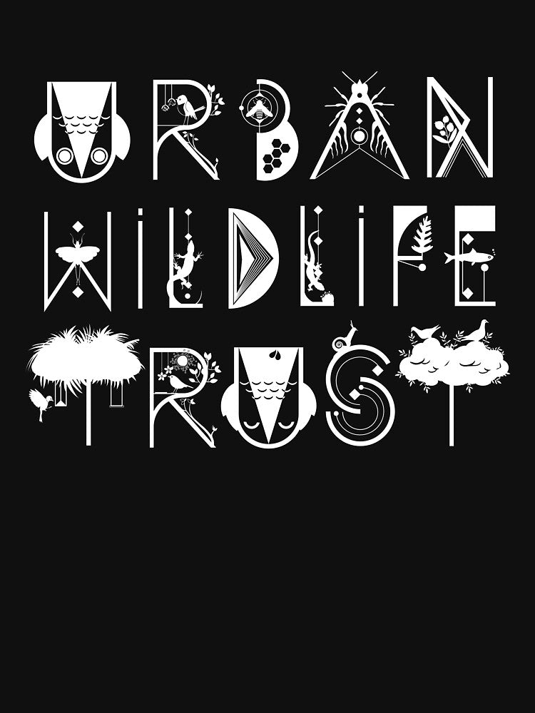 Urban Wildlife Trust Typography Logo (white) by UrbanWildlife T-Shirts, Hoodie, Sweatshirt | BlankRebels.com (Image 3)