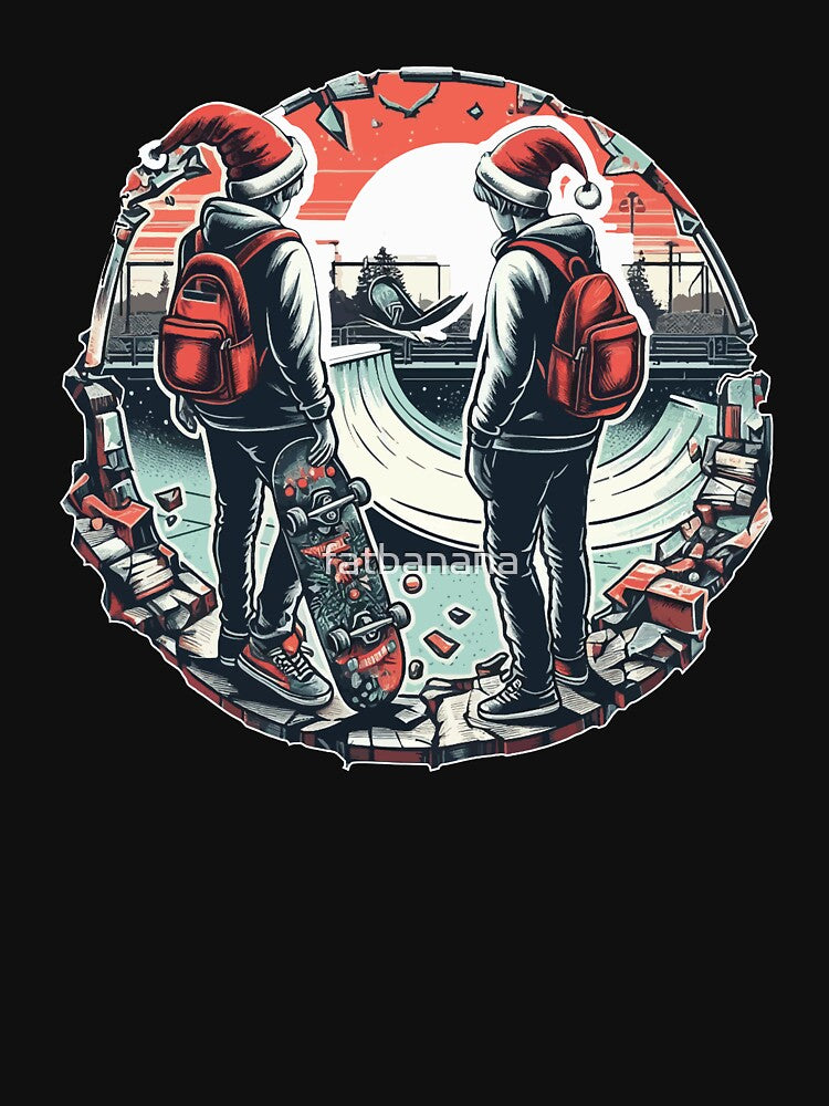 Skateboard Christmas by fatbanana T-Shirts, Hoodie, Sweatshirt | BlankRebels.com (Image 3)