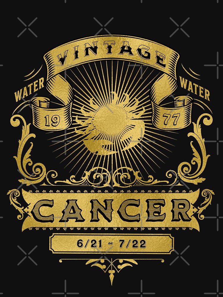 The Zodiac Sign of Cancer Golden Vintage 1977 by rhombusOnion T-Shirts, Hoodie, Sweatshirt | BlankRebels.com (Image 3)