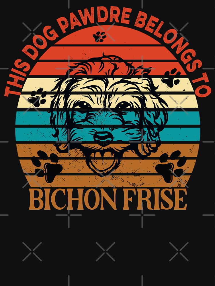 Dog Pawdre Dad Bichon Frise Owner Vintage by Cuddlythopia T-Shirts, Hoodie, Sweatshirt | BlankRebels.com (Image 3)