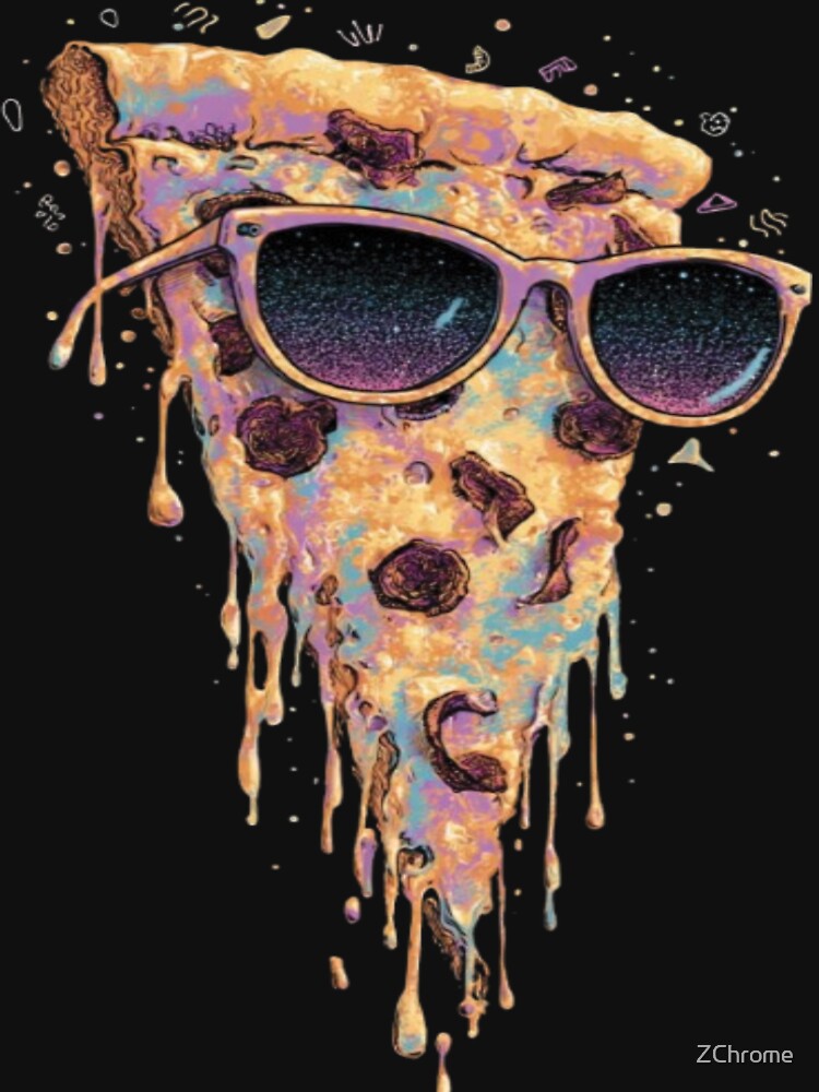 Cool Drippy Pizza Slice – Neon Sunglasses Pop Art by ZChrome T-Shirts, Hoodie, Sweatshirt | BlankRebels.com (Image 3)