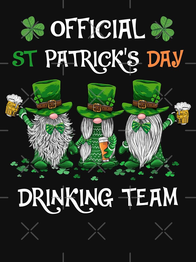 Funny Lucky Irish Gnomes Drink Beer Team Shirt Saint Patrick's Day Themed T Shirt by tuanitus Hoodie, Sweatshirt (Image 3)