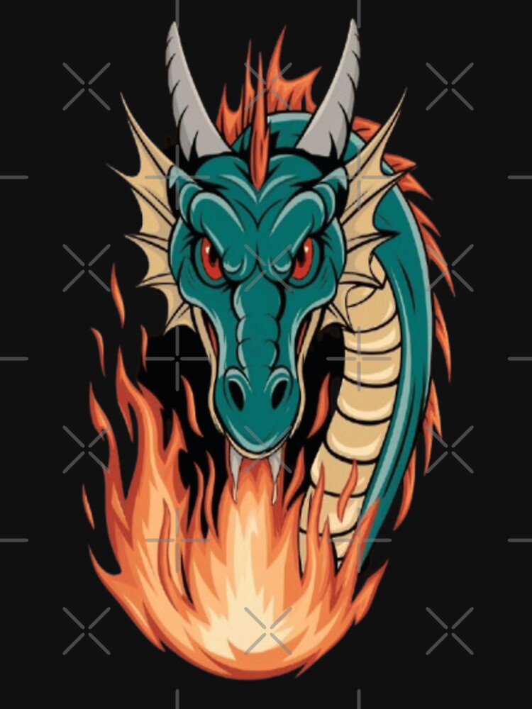 Mystical Flames: A Vintage Dragon Illustration by PrintBreeze T-Shirts, Hoodie, Sweatshirt | BlankRebels.com (Image 3)